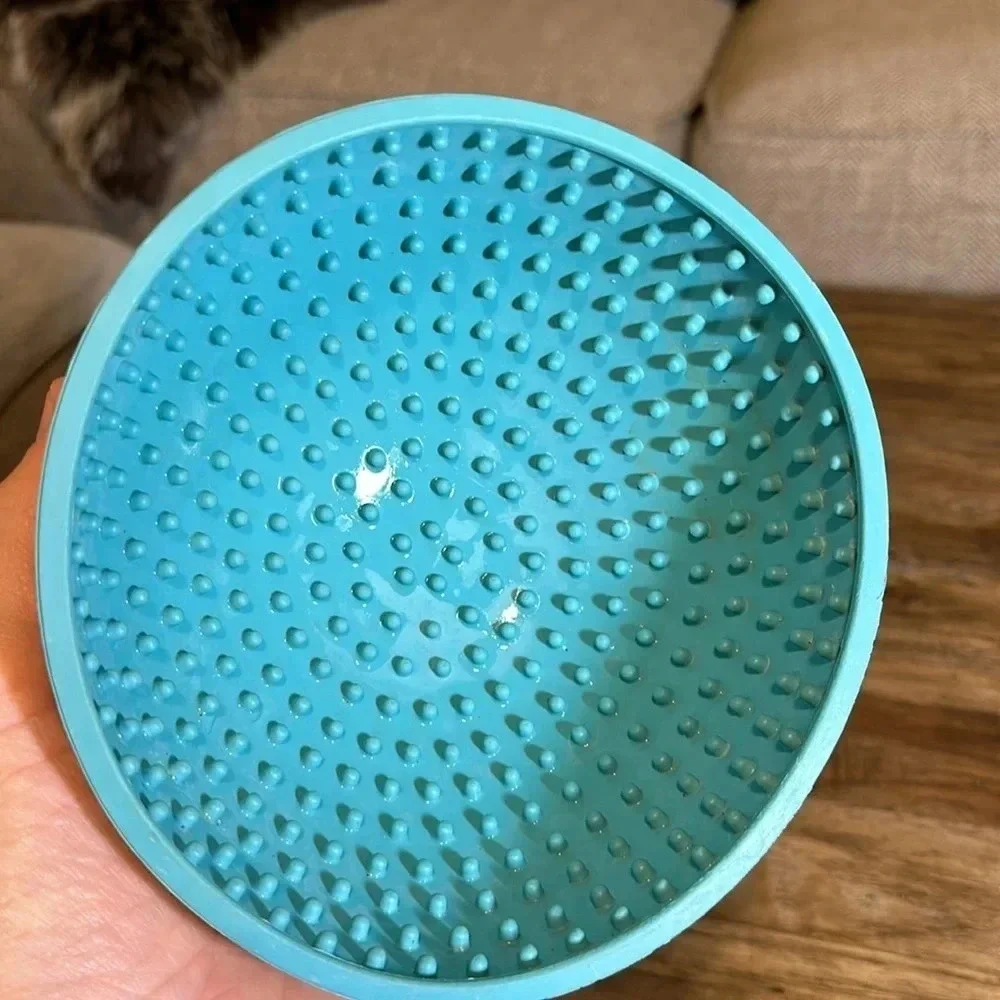 LICKIMAT Wobble Dog Feeder Bowl Reduces Anxiety & Boredom Pet Dog Bowl Blue